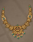 EMERALD LAKSHMI NAKSHI NECKLACE