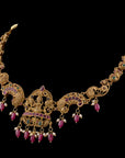 RAJ LAKSHMI RUBY EMERALD NECKLACE