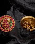 ROYAL FLORAL RUBY STUDS