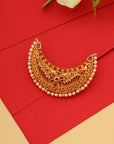 HALF MOON PEARL HAIR BROOCH