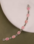 PINK PEBBLE STONE BRACELET