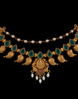 LAKSHMI EMERALD LEAF NECKLACE