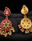 RAJWADI RUBY BLOOM EARRINGS