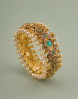 TRADITIONAL GOLD PEARL BORDER BANGLE