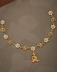 LAKSHMI GREEN STONE TEMPLE NECKLACE SET