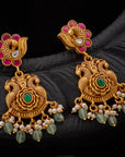 MAYURA EAMERALD PEARL EARRINGS