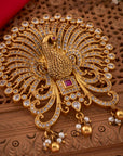 STONE STUDDED PEACOCK PENDANT