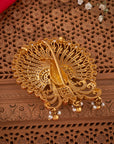STONE STUDDED PEACOCK PENDANT