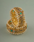 TRADITIONAL GOLD PEARL BORDER BANGLE
