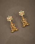 LAKSHMI GREEN STONE TEMPLE NECKLACE SET