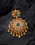 TEMPLE STYLE GREEN STONE PENDANT