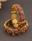 LOTUS KUNDAN BANGLES