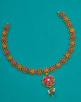 RUBY BLOSSOM FLORAL NECKLACE SET