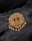 MULTICOLOR STONE PEACOCK PENDANT