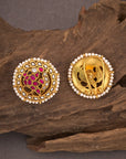 KUNDAN RUBY BLOOMS STUDS