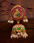 KUNDAN PEACOCK BLOOMS JHUMKAS