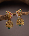 ROYAL PEACOCK JHUMKA EARRINGS