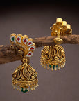 ROYAL PEACOCK JHUMKA EARRINGS