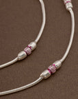 STERLING PINK ACCENT ANKLET