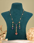 PURPLE TRENDY DROPS PARTY NECKLACE