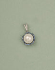 PEARL BLUE STONE PENDANT SET