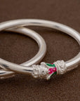 SILVER BLOSSOM BABY BANGLE