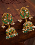EMERALD BLOOM KUNDAN JHUMKAS