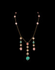 SILVER TRENDY DROPS PARTY NECKLACE