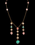 SILVER TRENDY DROPS PARTY NECKLACE