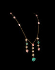 SILVER TRENDY DROPS PARTY NECKLACE