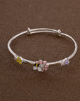 BLOSSOM BEE SILVER BANGLE