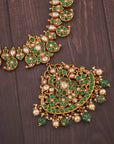 GREEN KUNDAN MANGO NECKLACE