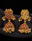 VIJAYA RUBY EMERALD JHUMKAS