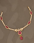 PRINCESS RUBY STATEMENT NECKLACE SET