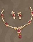 PRINCESS RUBY STATEMENT NECKLACE SET