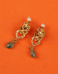 WHITE STONE LAKSHMI NECKLACE SET