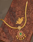 ROYAL RUBY EMERALD PENDANT NECKLACE