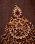RED STONE PEACOCK PENDANT