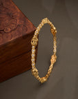CLASSIC WHITE STONE LAKSHMI BANGLE