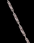 SILVER WOMEN'S WHITE STONES BRACELET