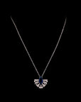 BLUE STONE PENDANT WITH EARRING NECKCHAIN