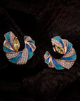 BLUE PETAL EARRINGS
