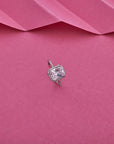 SILVER WHITE STONE RING
