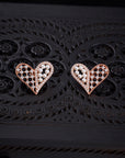 PEARL BLISS HEART STUDS