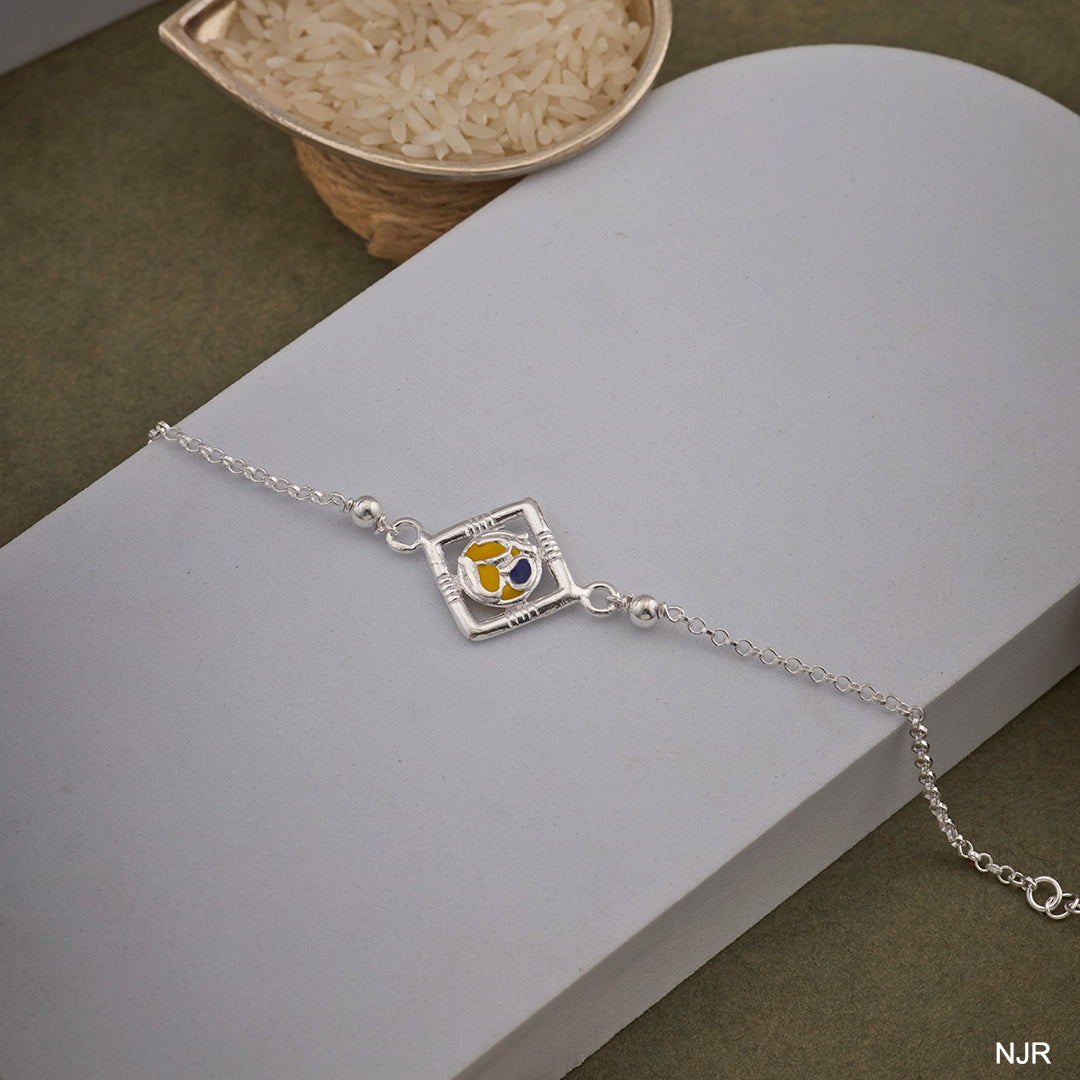OM SILVER CHARM RAKHI