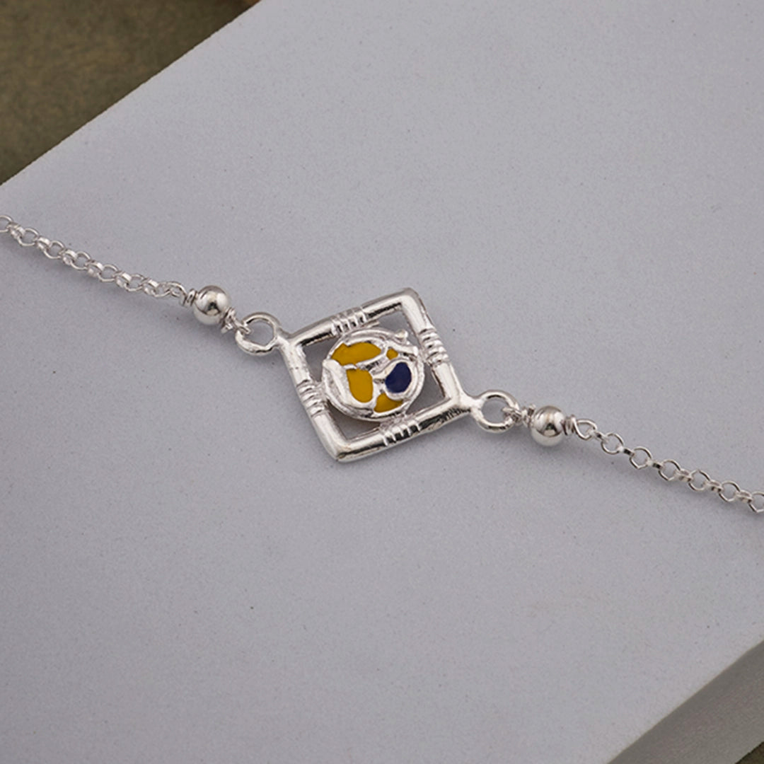 OM SILVER CHARM RAKHI