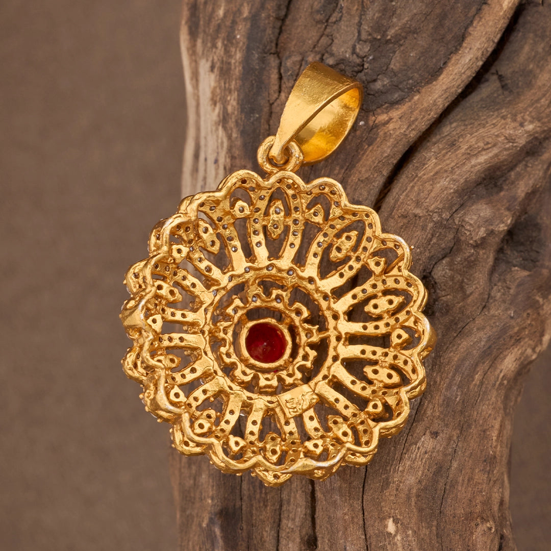RUBY ROSETTE PENDANT