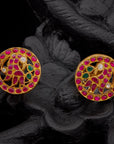 ROYAL FLORAL RUBY STUDS