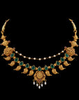 LAKSHMI EMERALD LEAF NECKLACE