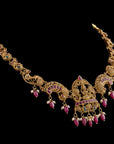 RAJ LAKSHMI RUBY EMERALD NECKLACE